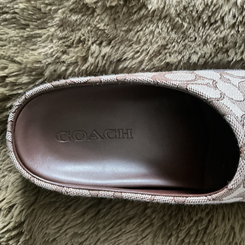 Coach Brown Patterned Mules - Picture 4 of 6